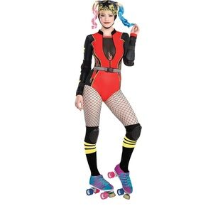 Harley Quinn roller derby Halloween costume